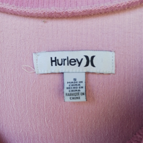 Hurley Pink Plush Velvet Ribbed Long Sleeve Casual  Loungewear Set Womens Sz S - Picture 7 of 8